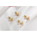 Shangjie oem arcoirbow nube pendientes de tendencias de tendencias elegantes para mujeres aretes de declaración de oro